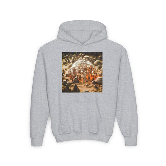 Elons' Dream Series Print #9 Youth Heavy Blend Hooded Sweatshirt