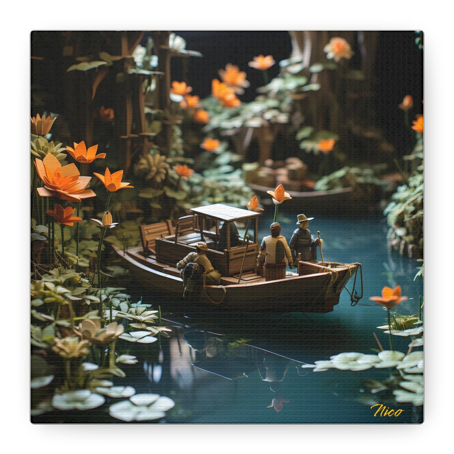 Born On A Bayou Print #4 - Streached Matte Canvas Print, 1.25" Thick