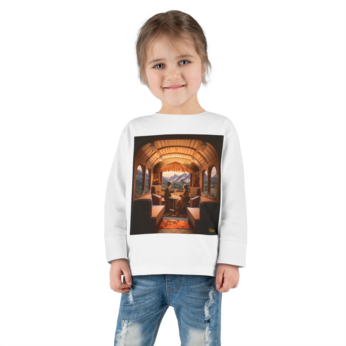 Orient Express Series Print #10 Toddler Long Sleeve Tee