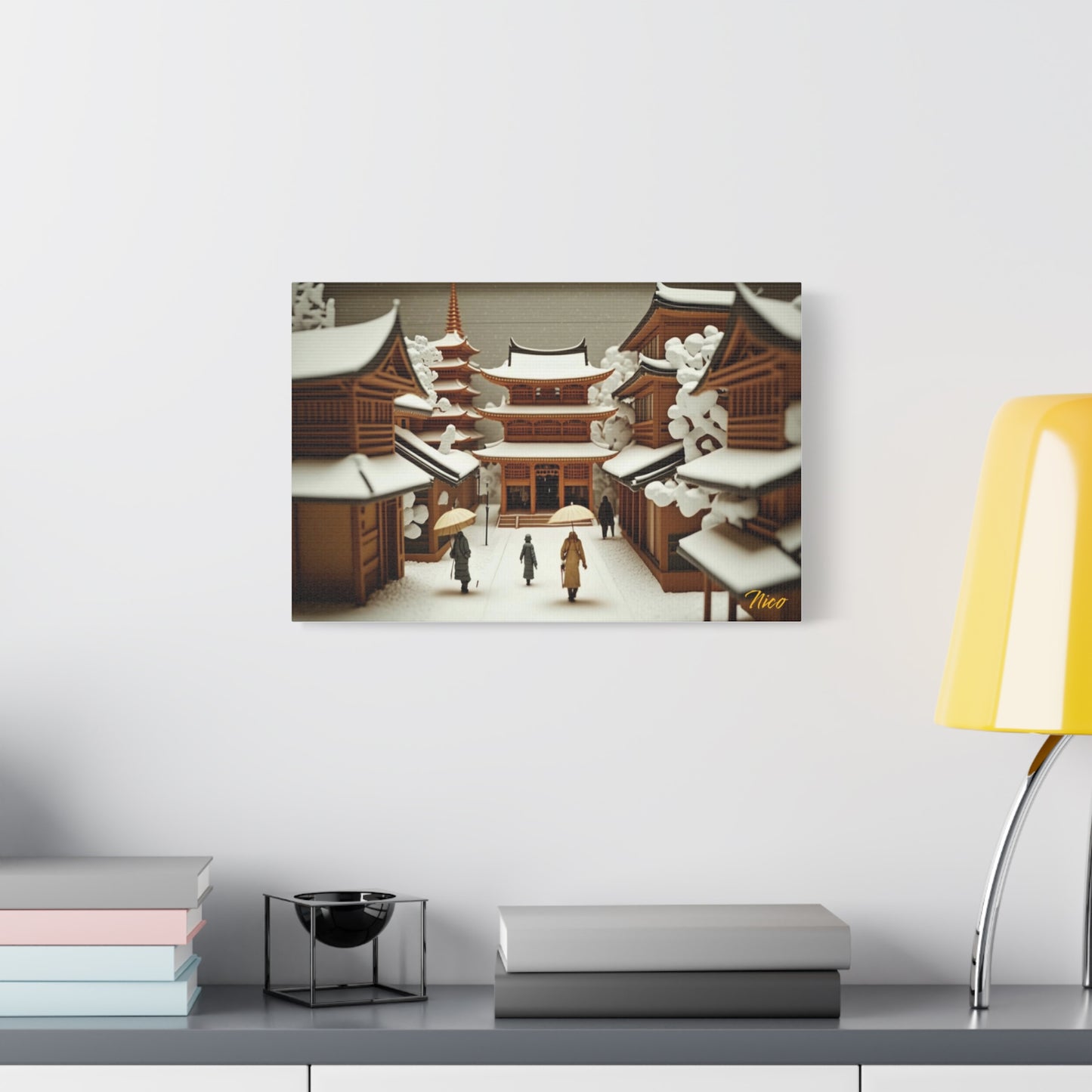 Asian Snow Series Print #10 - Streched Matte Extended Canvas Print, 1.25" Thick