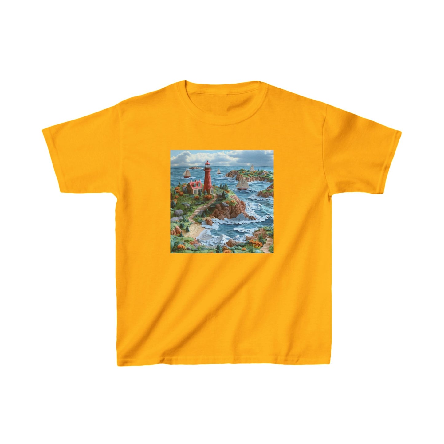 By The Seaside Series Print #6 Kids Heavy Cotton™ Tee