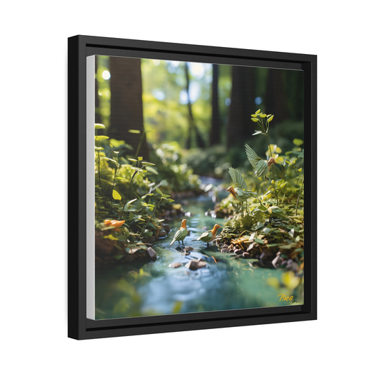 Relaxing By The Brook Series Print #8 - Black Framed Canvas Print