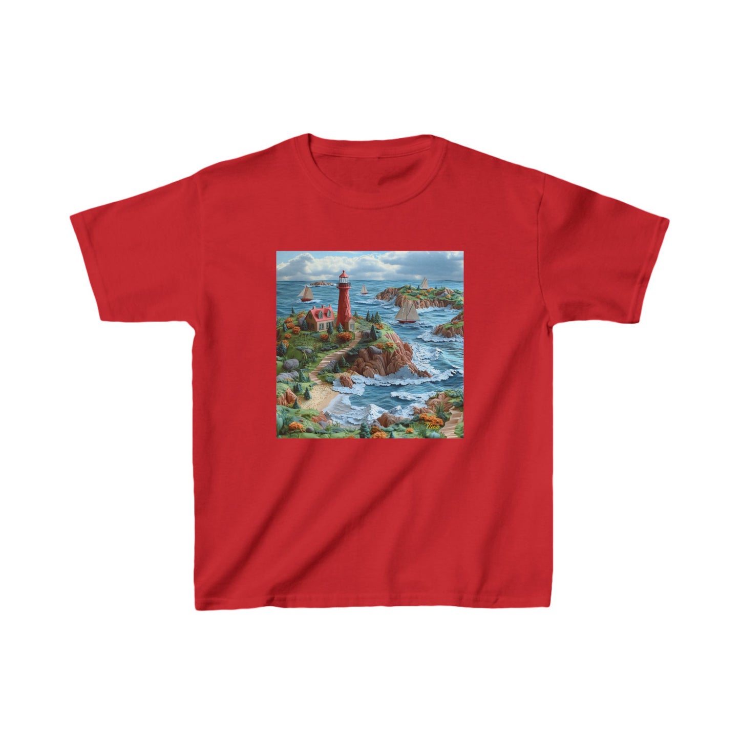 By The Seaside Series Print #6 Kids Heavy Cotton™ Tee