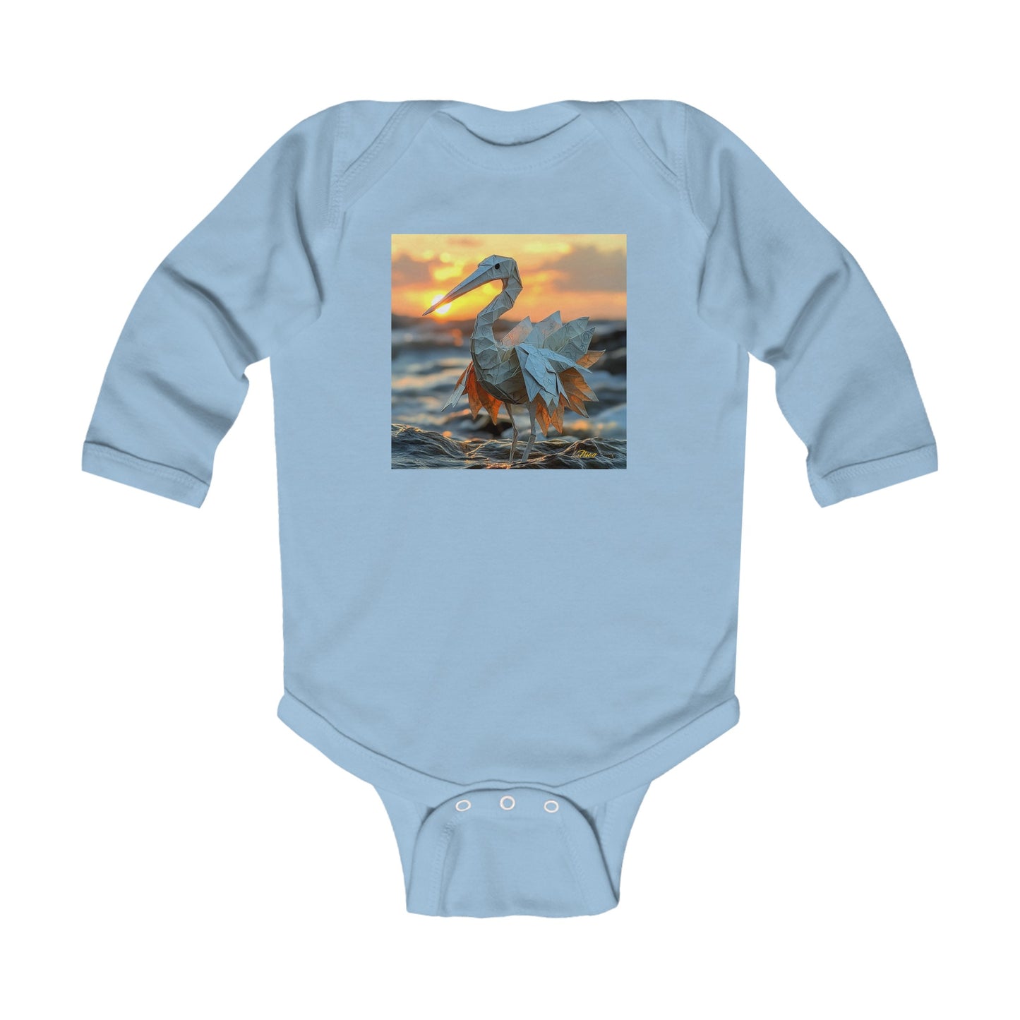 By The Seaside Series Print #1 Infant Long Sleeve Bodysuit