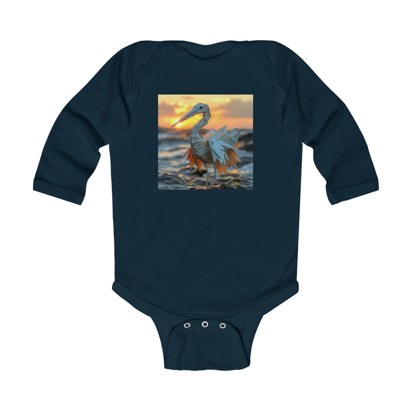 By The Seaside Series Print #1 Infant Long Sleeve Bodysuit