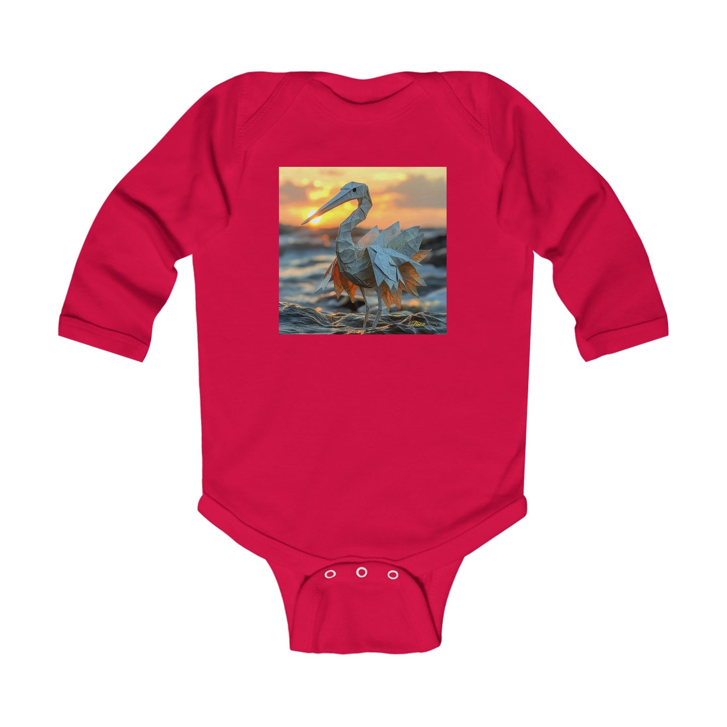 By The Seaside Series Print #1 Infant Long Sleeve Bodysuit