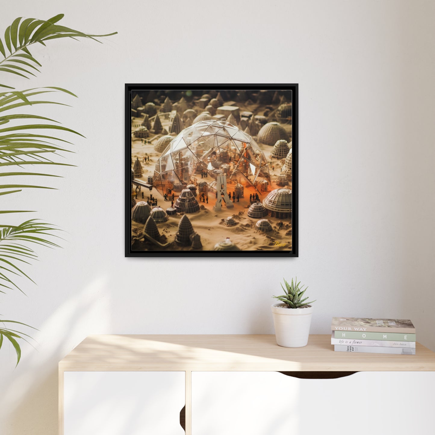 Elons' Dream Series Print #9 - Black Framed Canvas Print