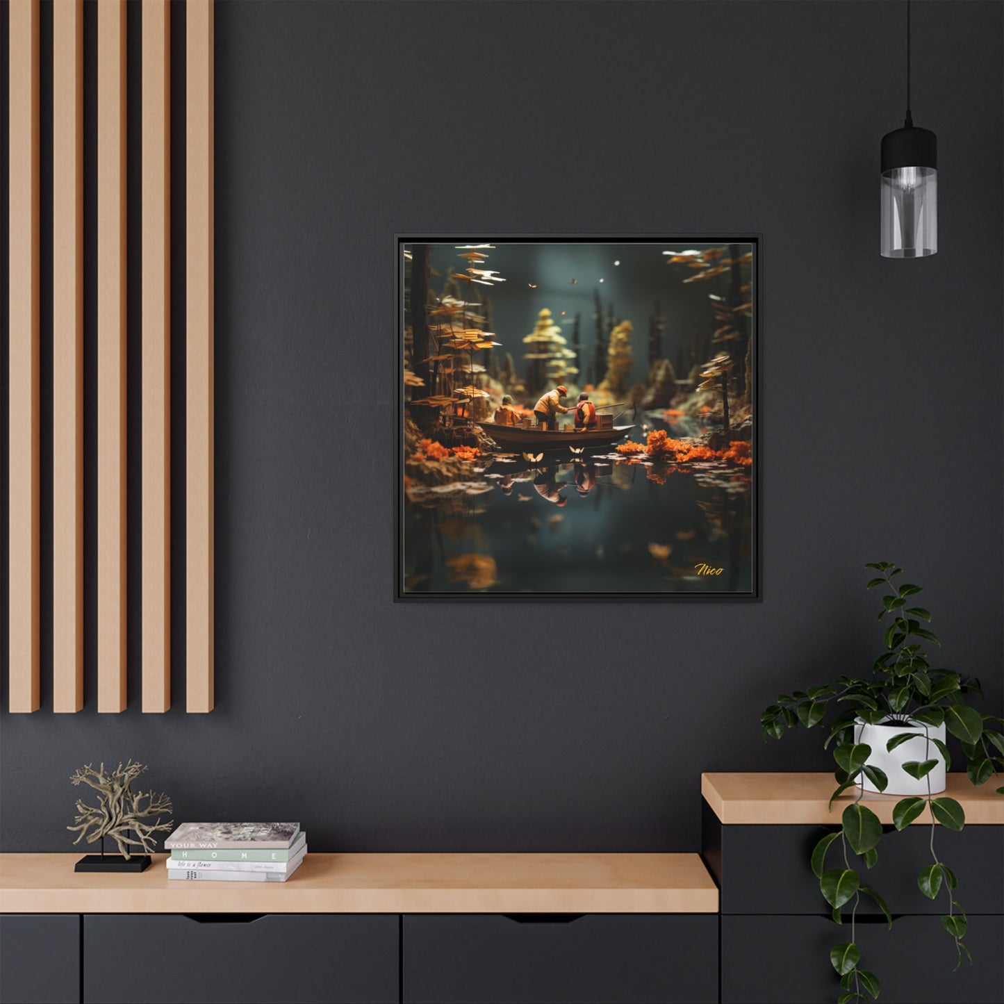 Born On A Bayou Series Print #10 - Black Framed Canvas Print