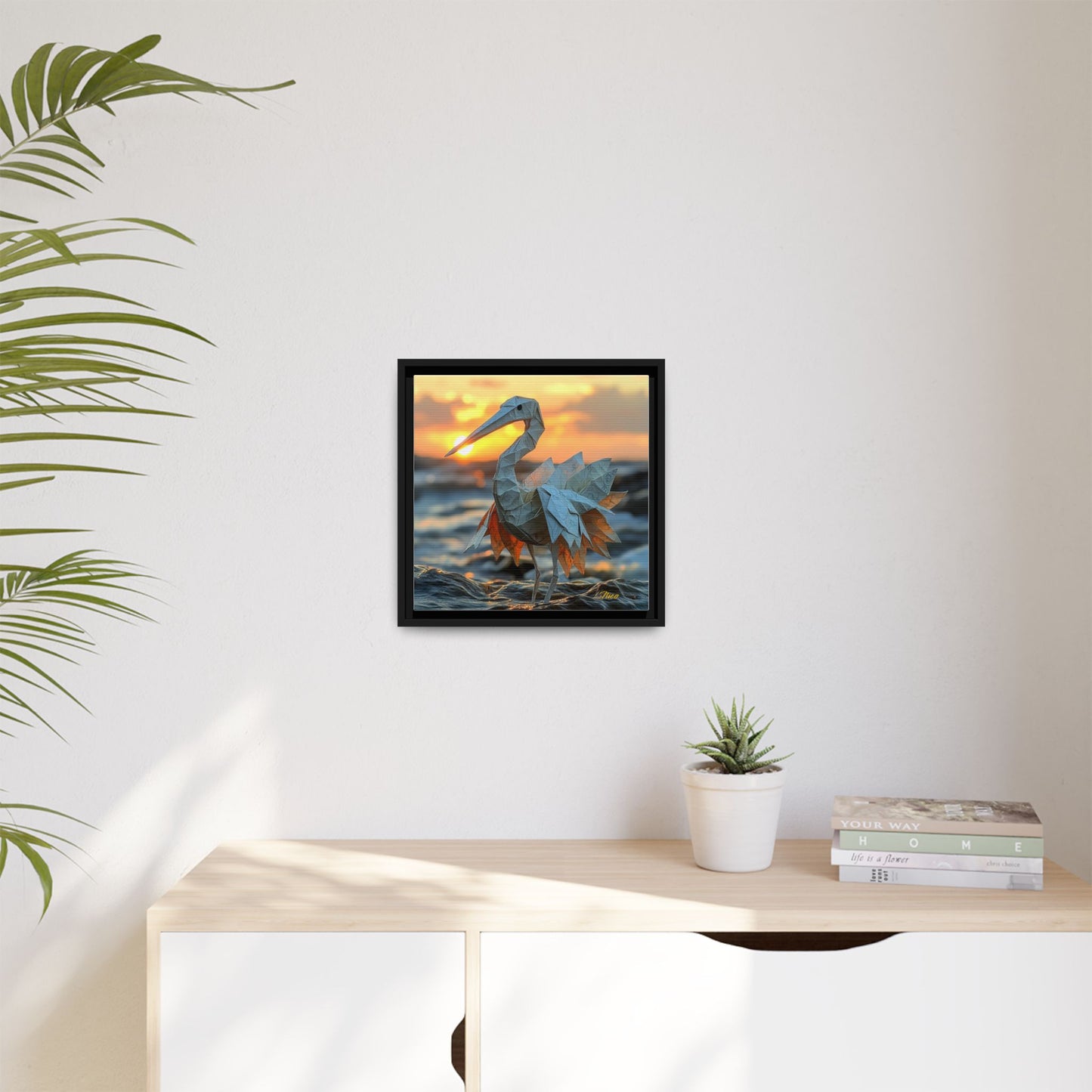 By The Seaside Series Print #1 - Black Framed Canvas Print