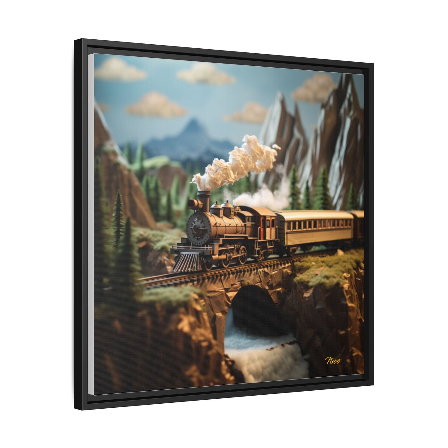 Orient Express Series Print #5 - Black Framed Canvas Print