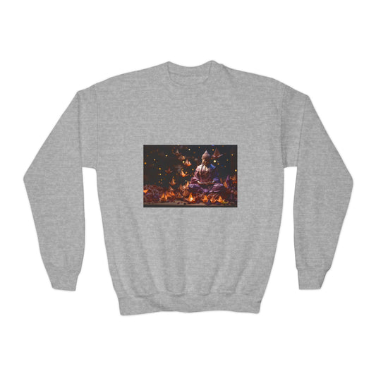 Ascending Buddah Series Print #6 Youth Crewneck Sweatshirt