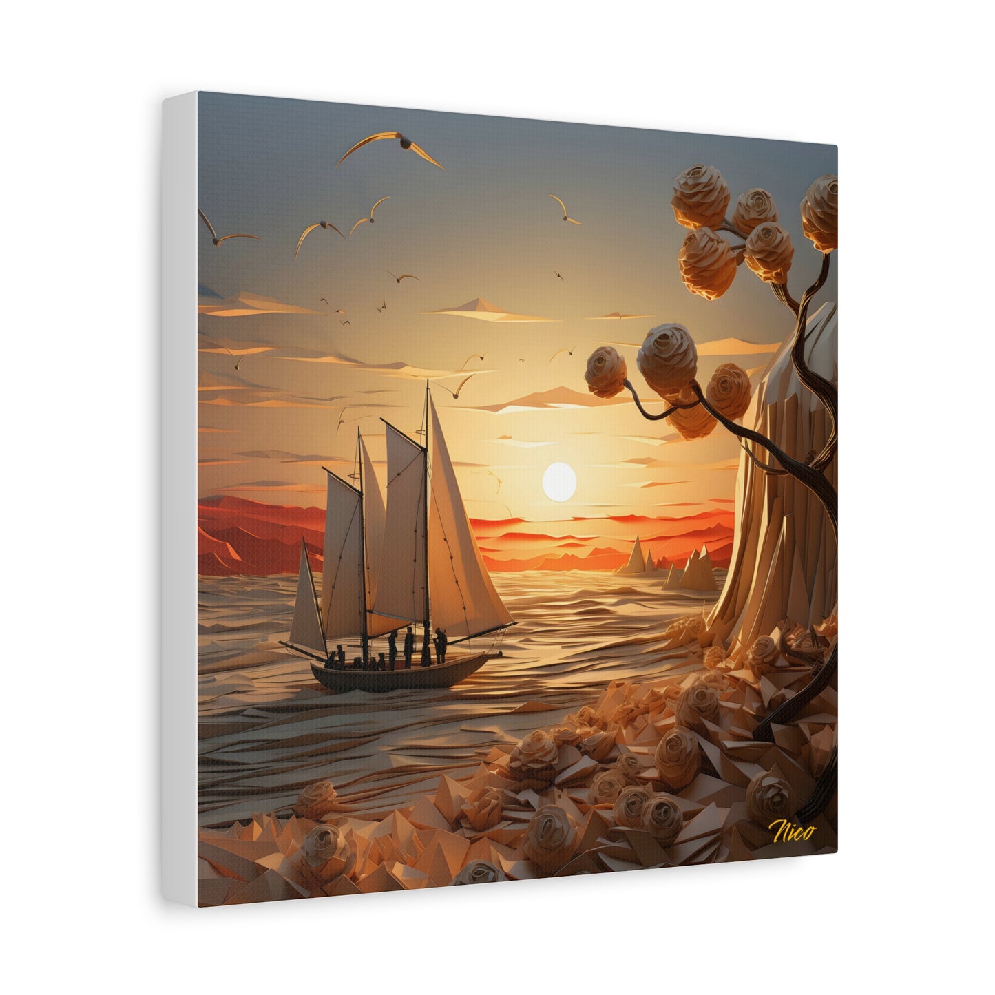 Into The Sunset Series Print #10 - Streched Matte Canvas Print, 1.25" Thick