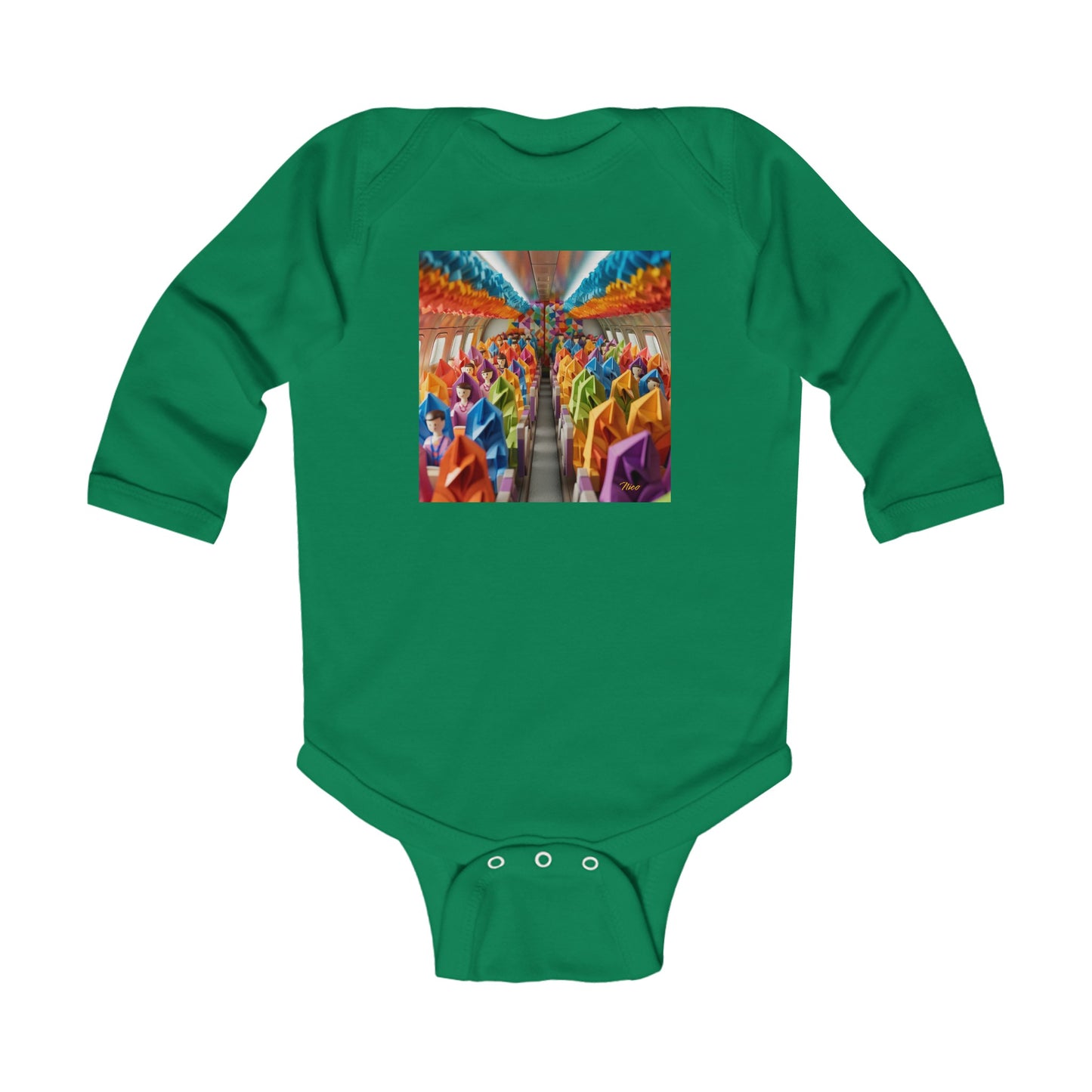 Frequent Flyer Miles Series Print #8 Infant Long Sleeve Bodysuit