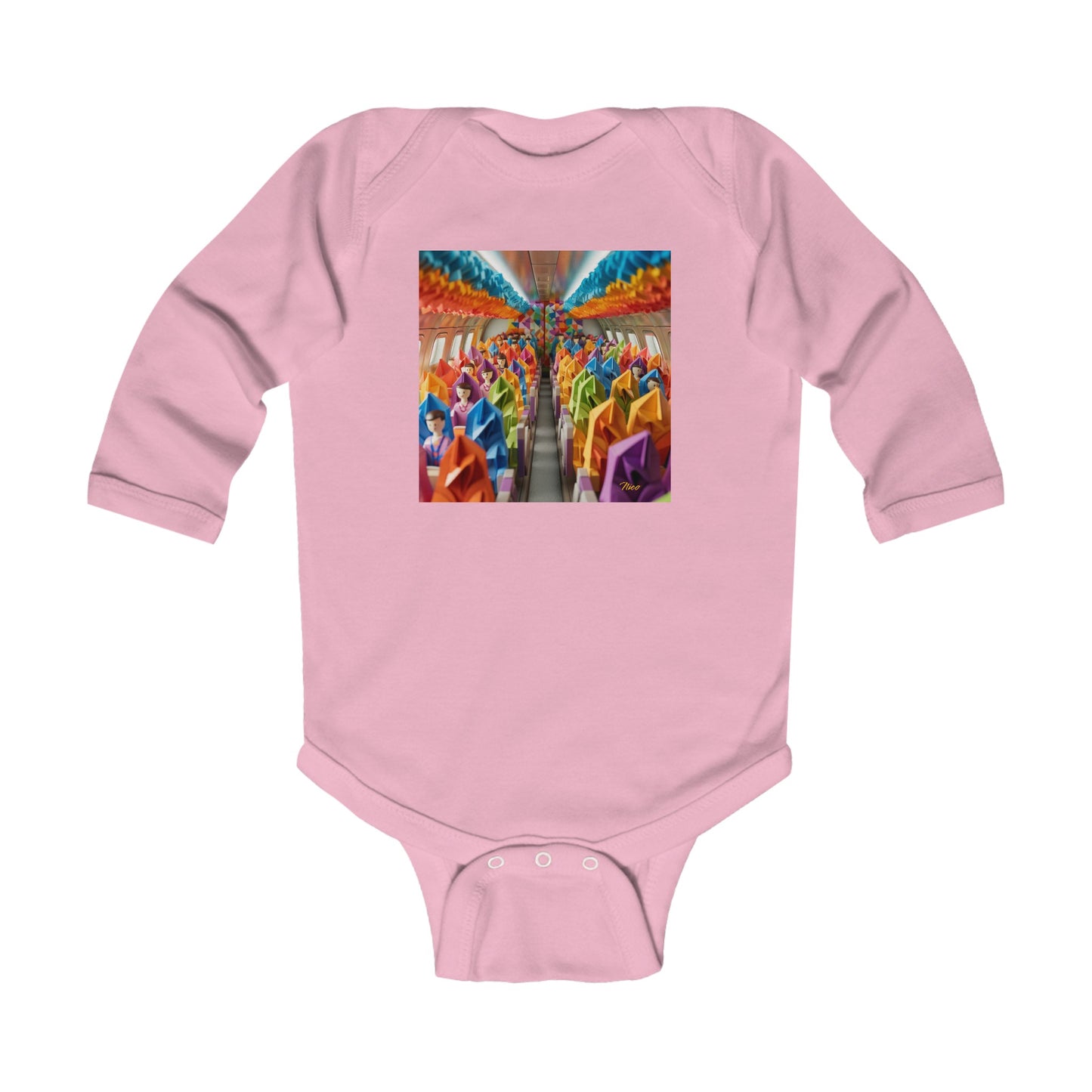 Frequent Flyer Miles Series Print #8 Infant Long Sleeve Bodysuit