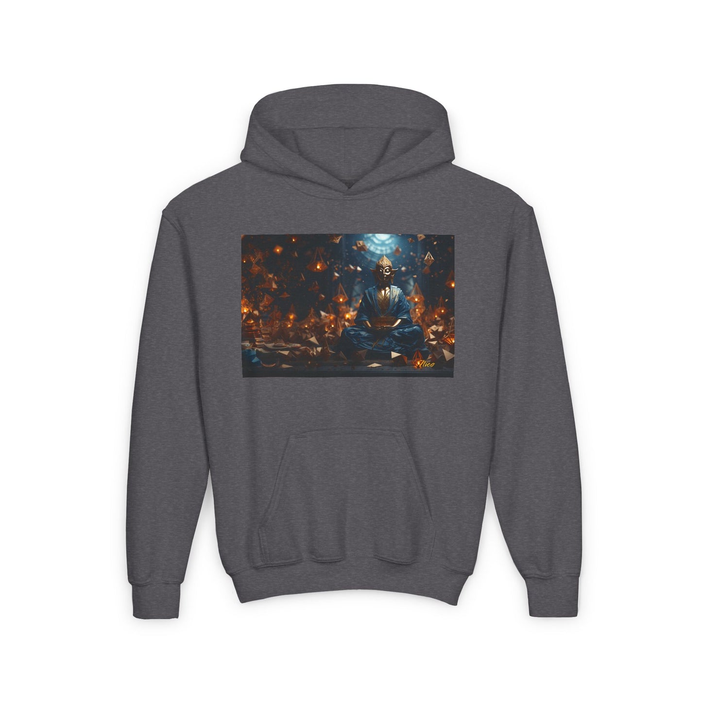 Ascending Buddah Series Print #1 Youth Heavy Blend Hooded Sweatshirt