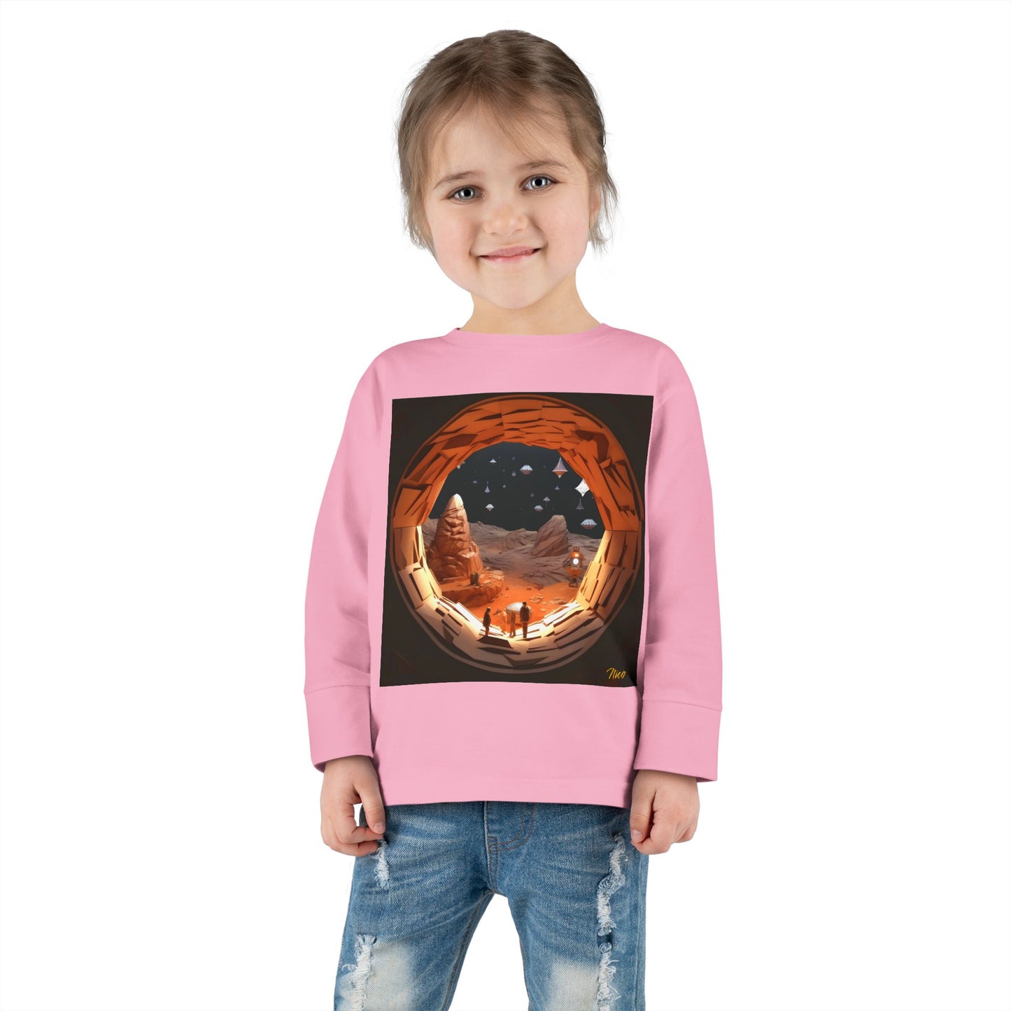 Elons' Dream Series Print #4 Toddler Long Sleeve Tee