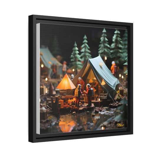 Camping In The Rain Series Print #7 - Black Framed Canvas Print