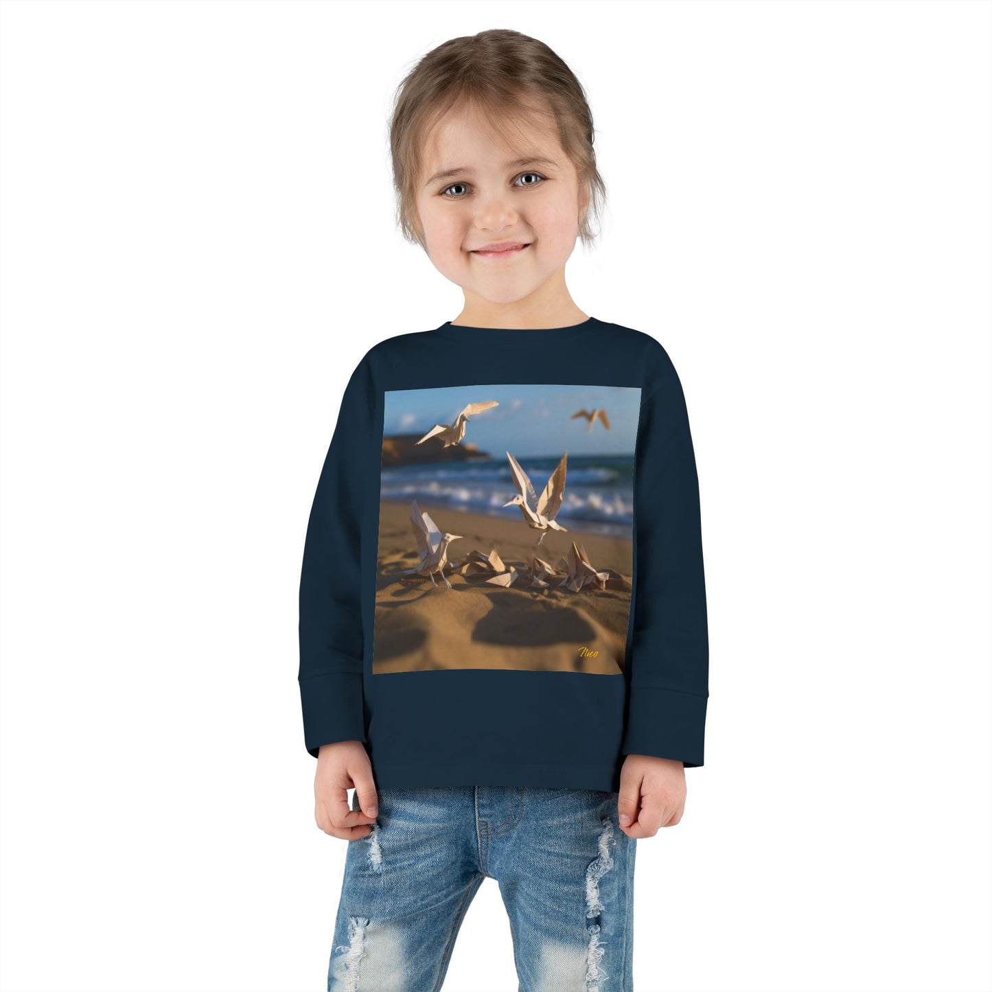 By The Seaside Series Print #7 Toddler Long Sleeve Tee