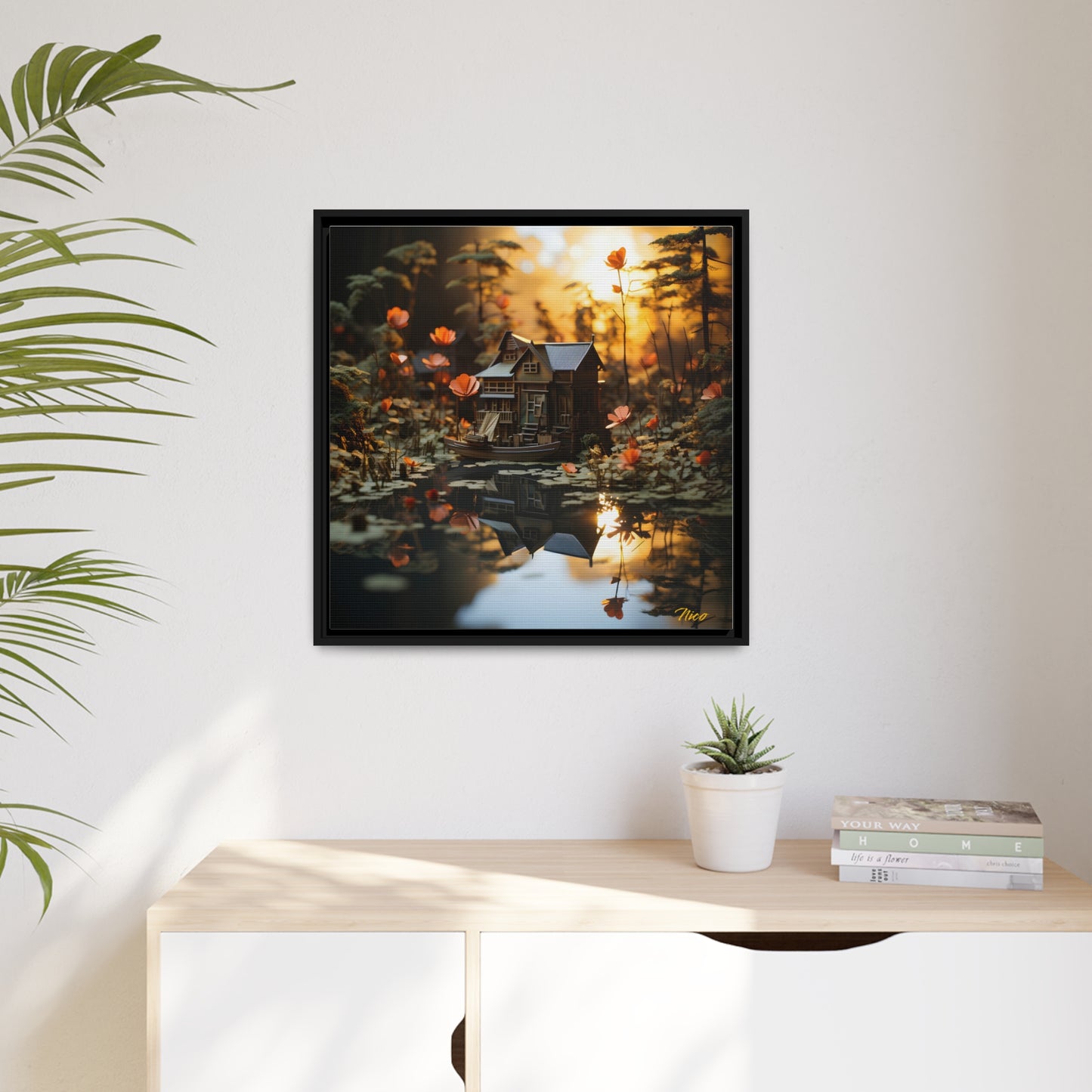 Born On A Bayou Series Print #7 - Black Framed Canvas Print