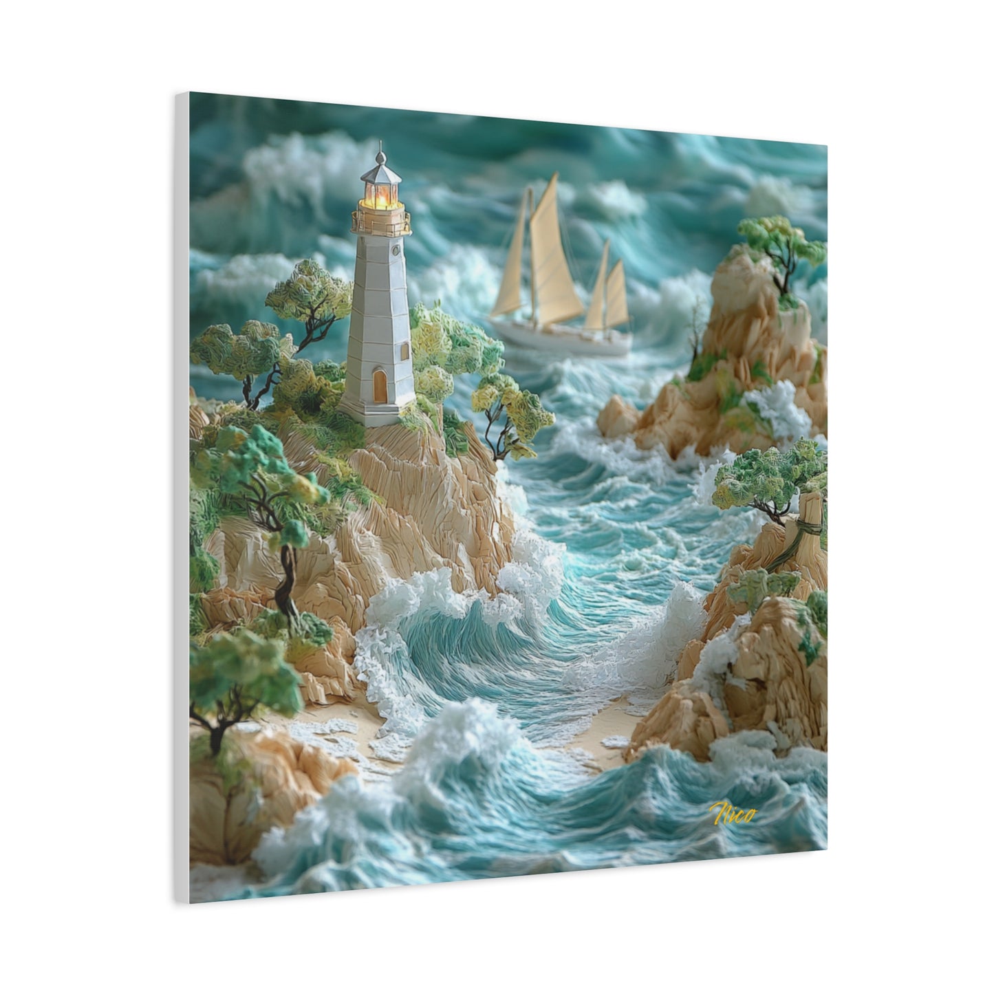 By The Seaside Series Print #9 - Streched Matte Canvas Print, 1.25" Thick