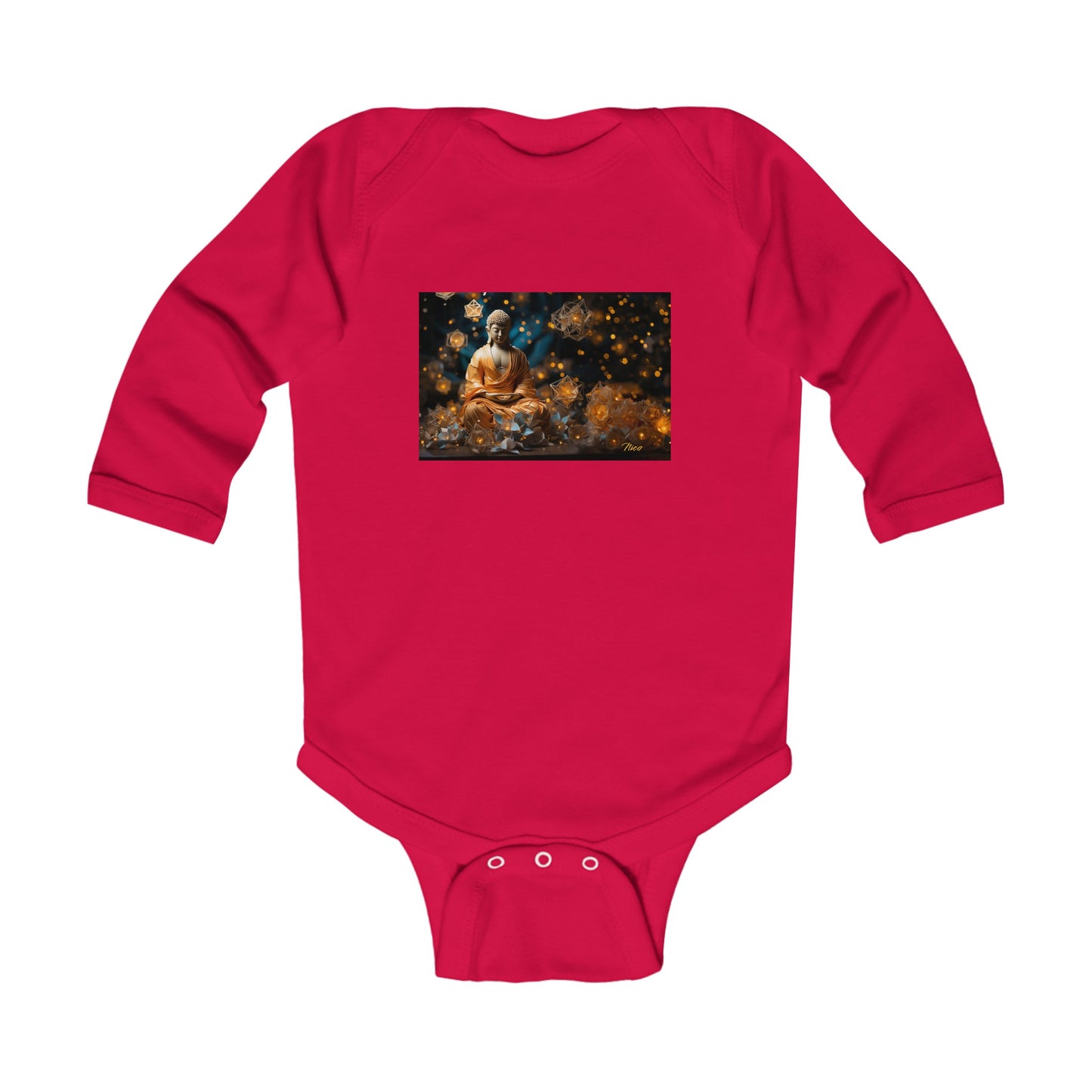 Ascending Buddah Series Print #8 Infant Long Sleeve Bodysuit