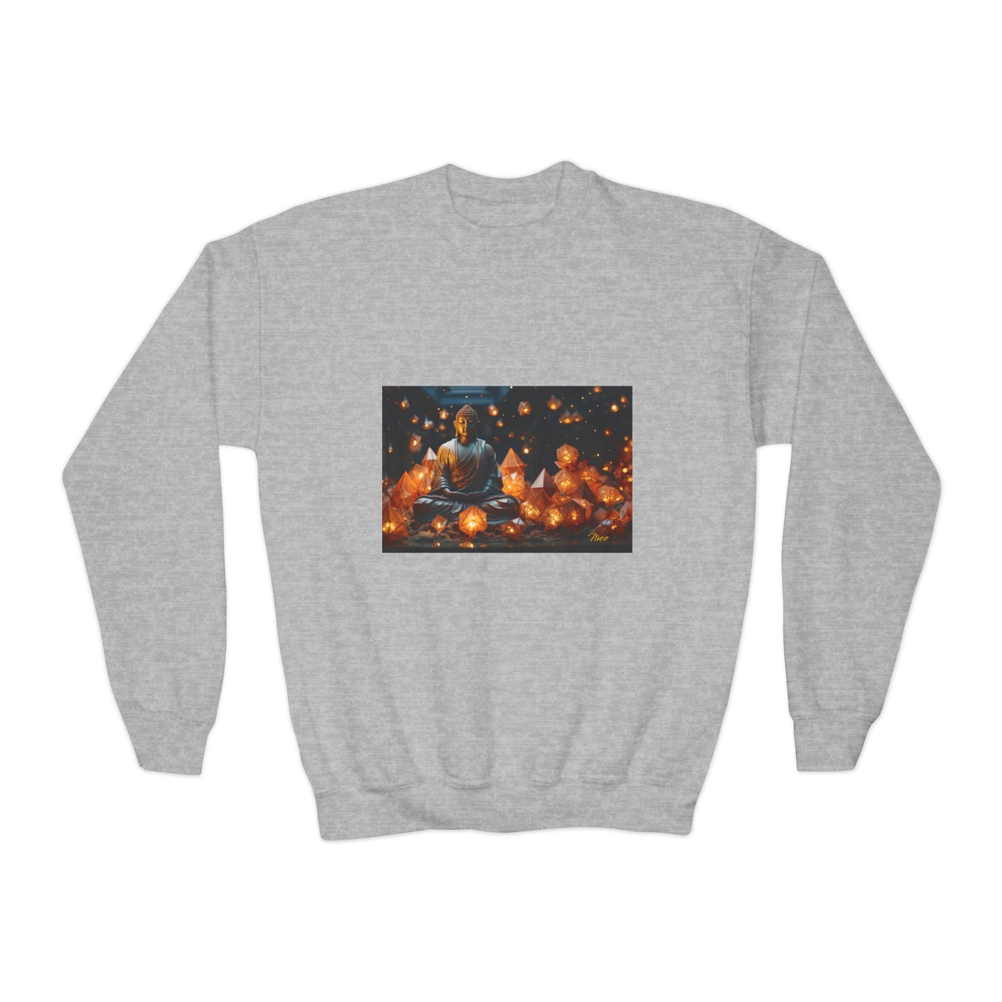 Ascending Buddah Series Print #10 Youth Crewneck Sweatshirt