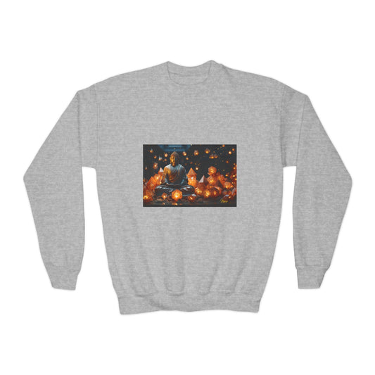 Ascending Buddah Series Print #10 Youth Crewneck Sweatshirt