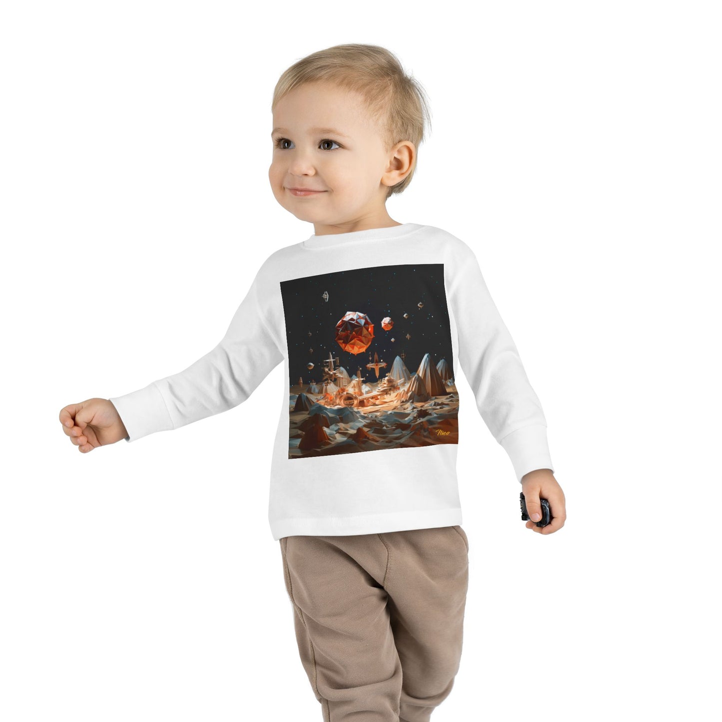 Elons' Dream Series Print #7 Toddler Long Sleeve Tee