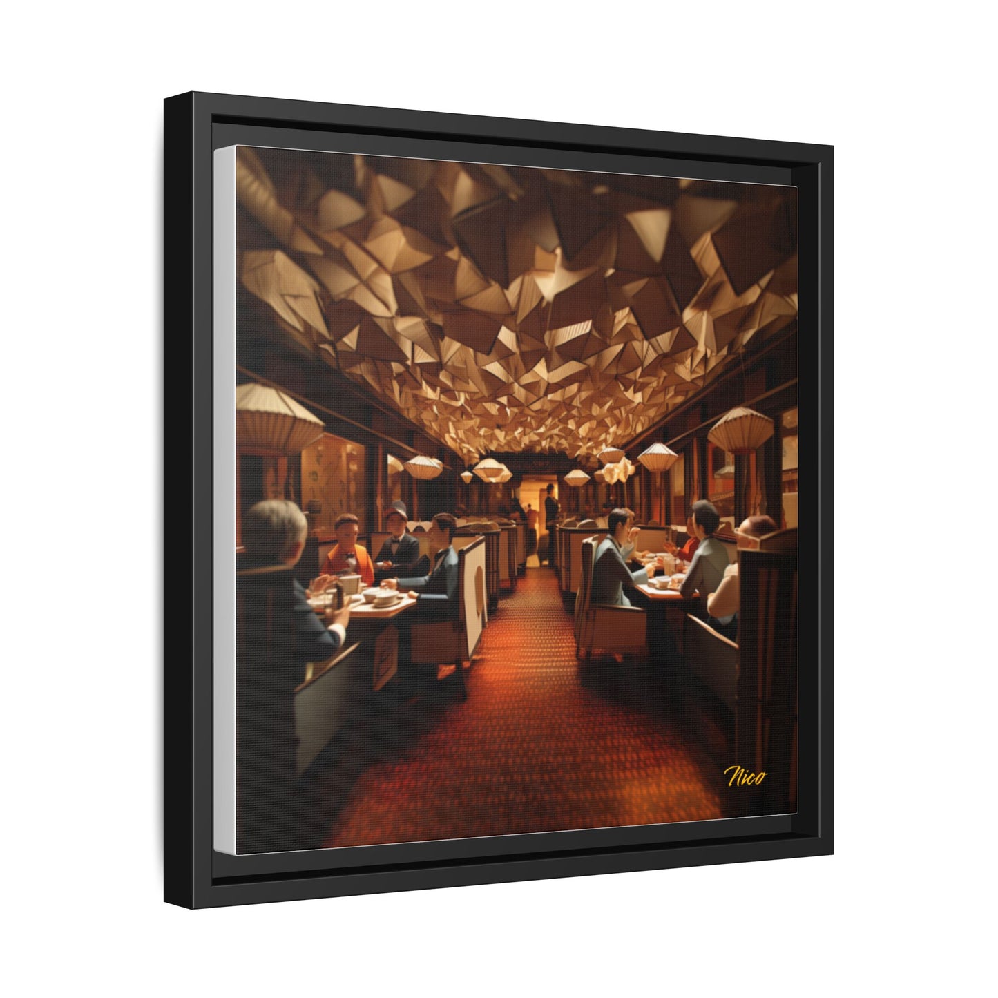 Orient Express Series Print #2 - Black Framed Canvas Print