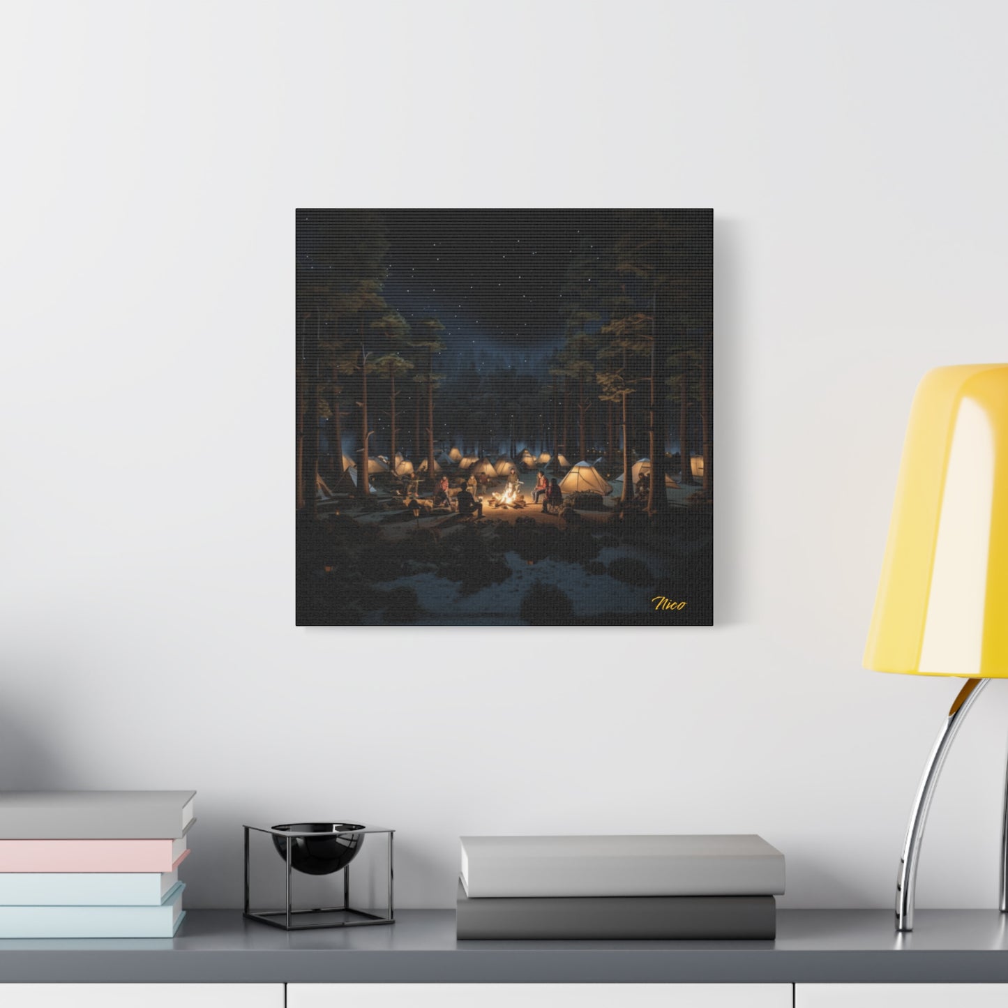 Under The Starry Skies Series Print #5 - Streched Matte Canvas Print, 1.25" Thick