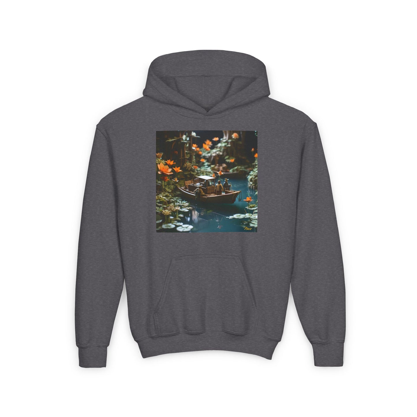 Born On A Bayou Series Print #4 Youth Heavy Blend Hooded Sweatshirt