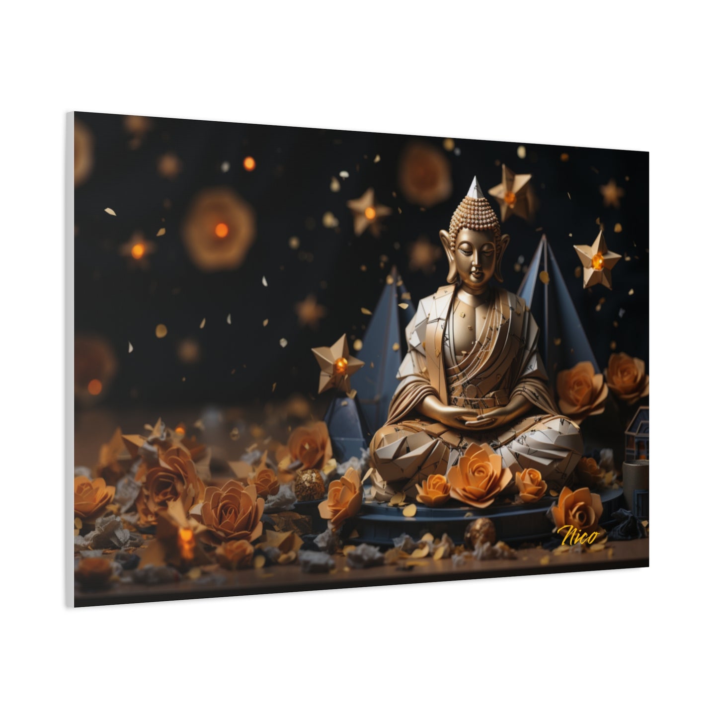 Ascending Buddha Series Print #5 - Streched Matte Canvas Print, 1.25" Thick