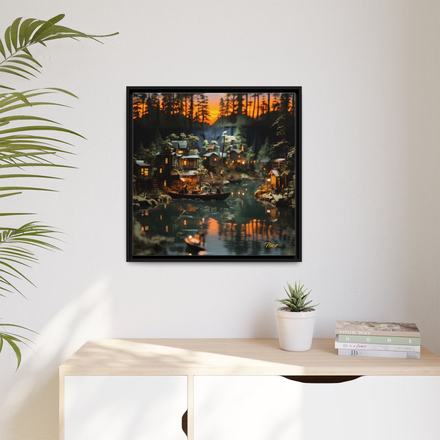 Born On A Bayou Series Print #2 - Black Framed Canvas Print