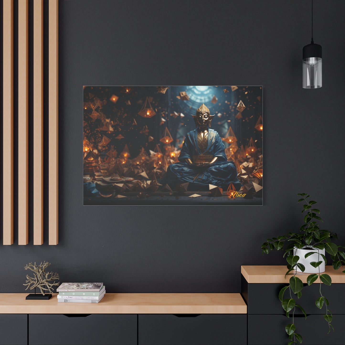 Ascending Buddha Series Print #1 - Streched Matte Canvas Print, 1.25" Thick