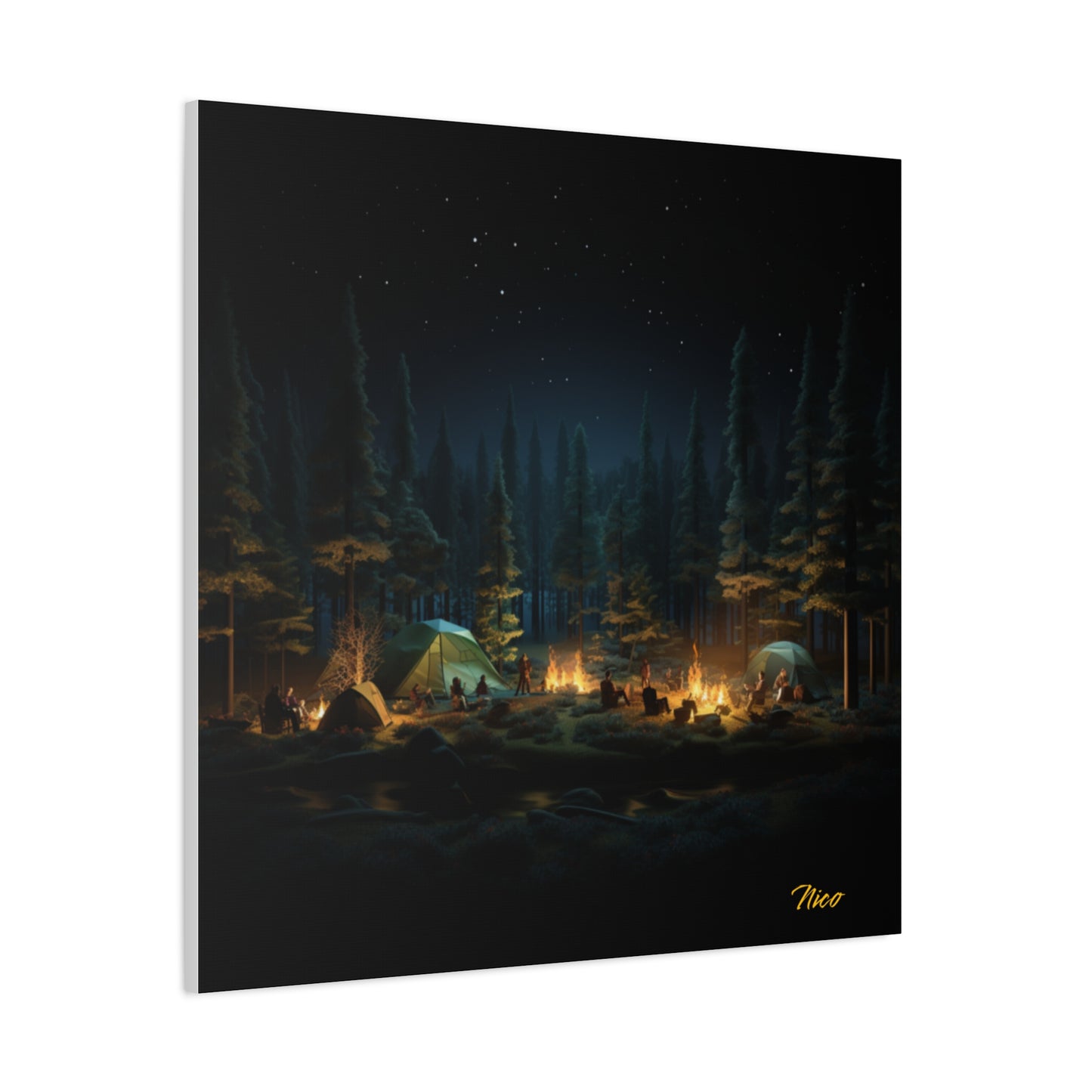 Under The Starry Skies Series Print #2 - Streched Matte Canvas Print, 1.25" Thick