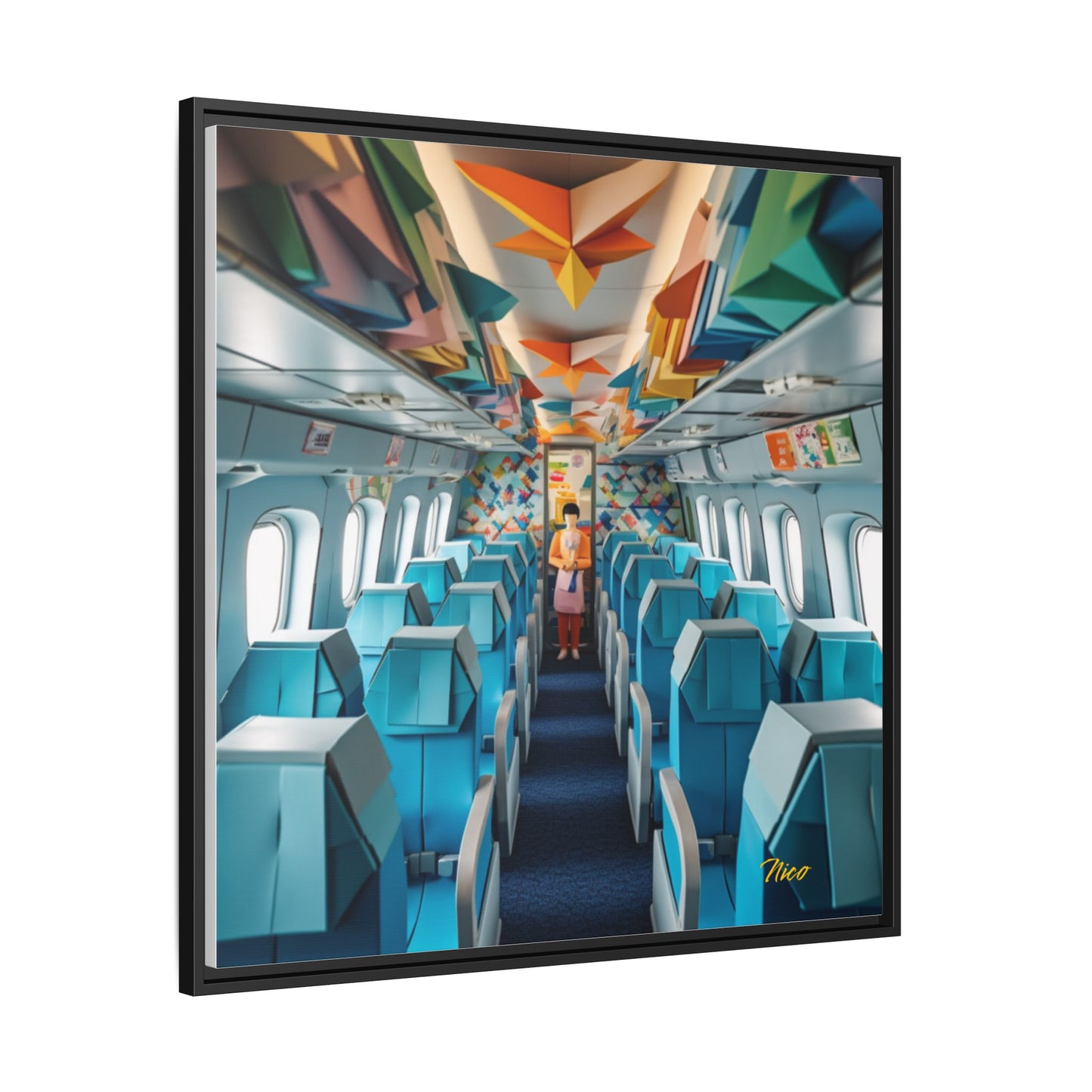 Frequent Flyer Miles Series Print #6 - Black Framed Canvas Print