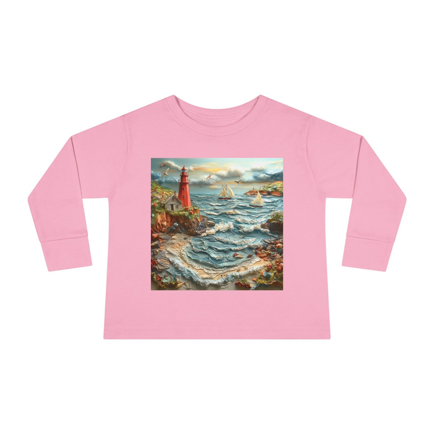 By The Seaside Series Print #2 Toddler Long Sleeve Tee