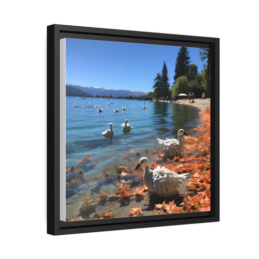 Mountain Lake Series Print #2 - Black Framed Canvas Print