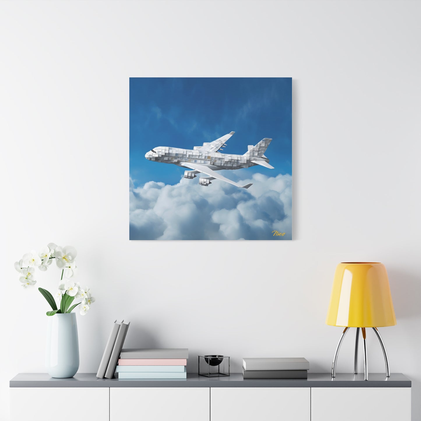 Frequent Flyer Miles Series Print #5 - Streched Matte Canvas Print, 1.25" Thick