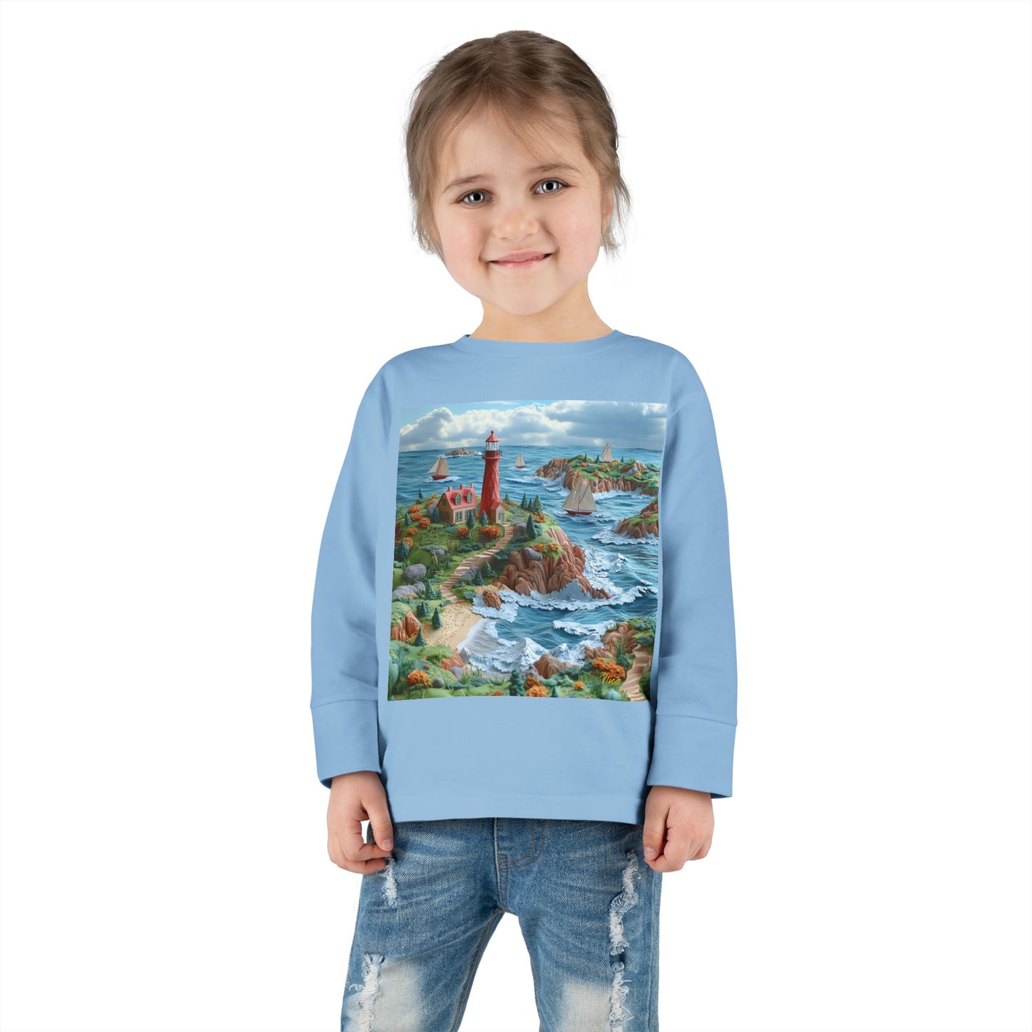 By The Seaside Series Print #6 Toddler Long Sleeve Tee