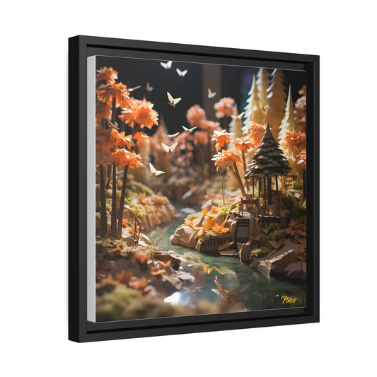 Relaxing By The Brook Series Print #3 - Black Framed Canvas Print