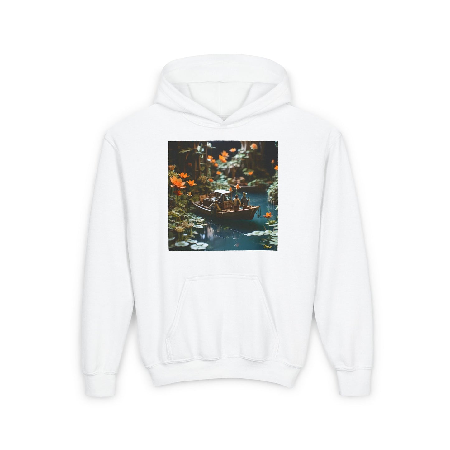 Born On A Bayou Series Print #4 Youth Heavy Blend Hooded Sweatshirt