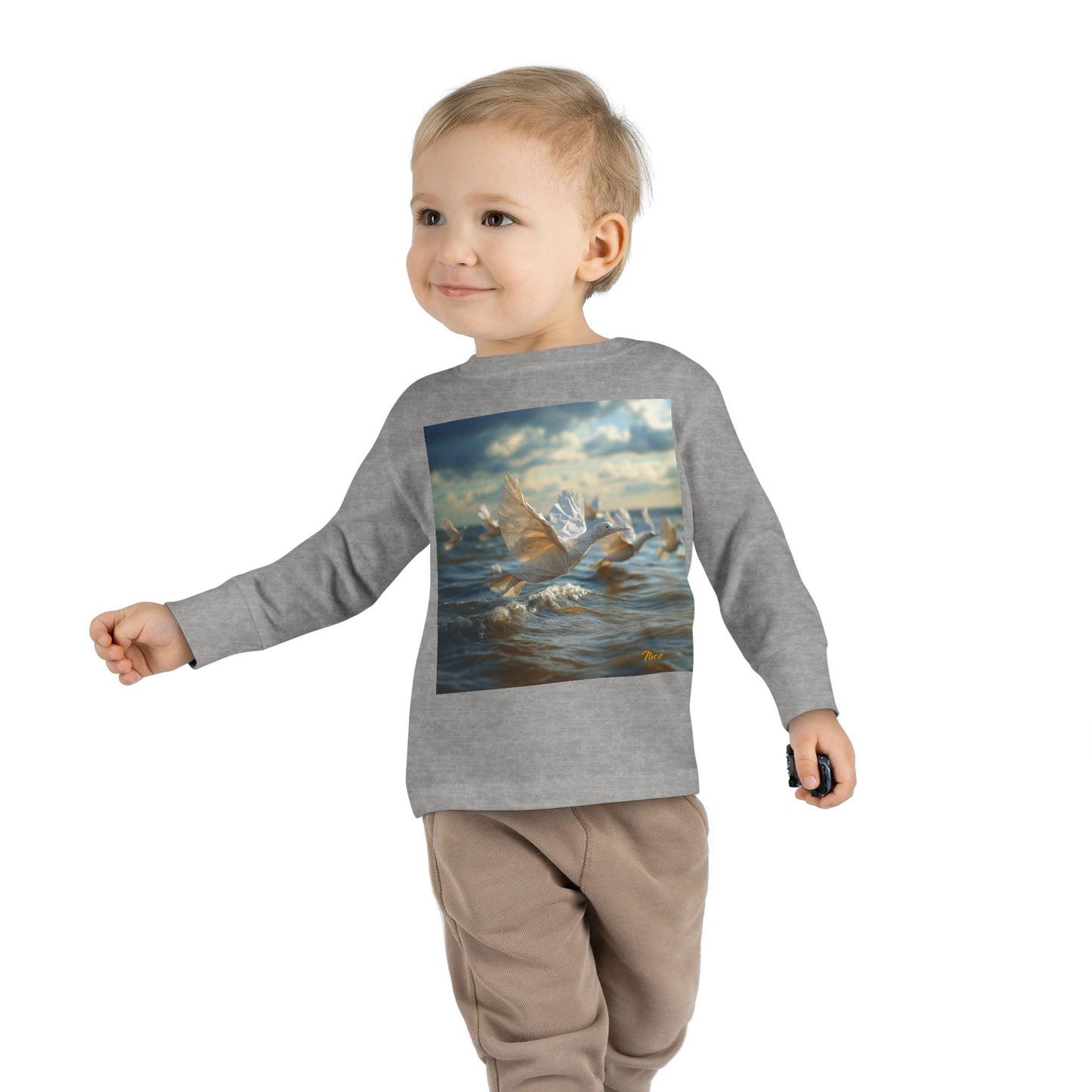 By The Seaside Series Print #8 Toddler Long Sleeve Tee