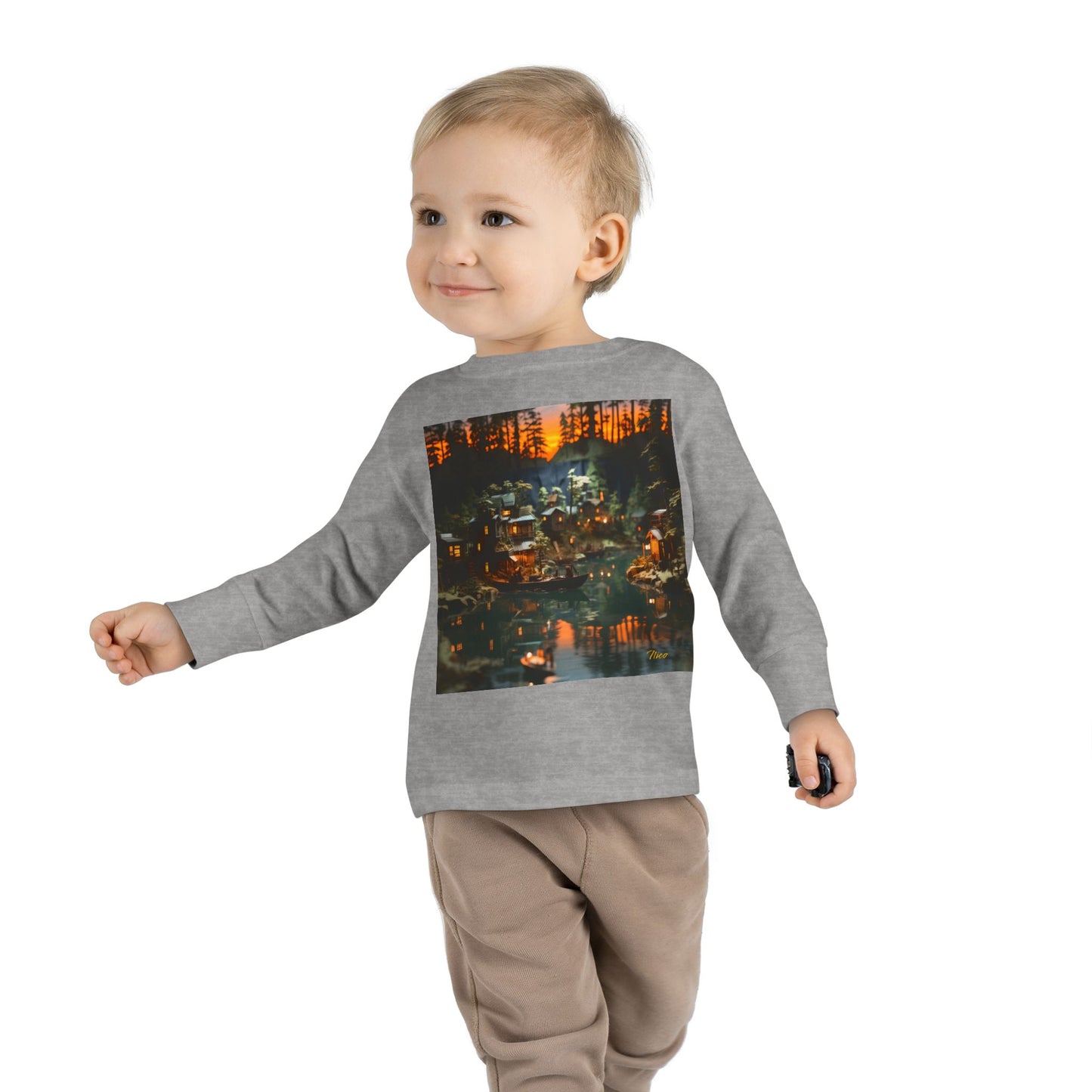 Born On A Bayou Series Print #2 Toddler Long Sleeve Tee