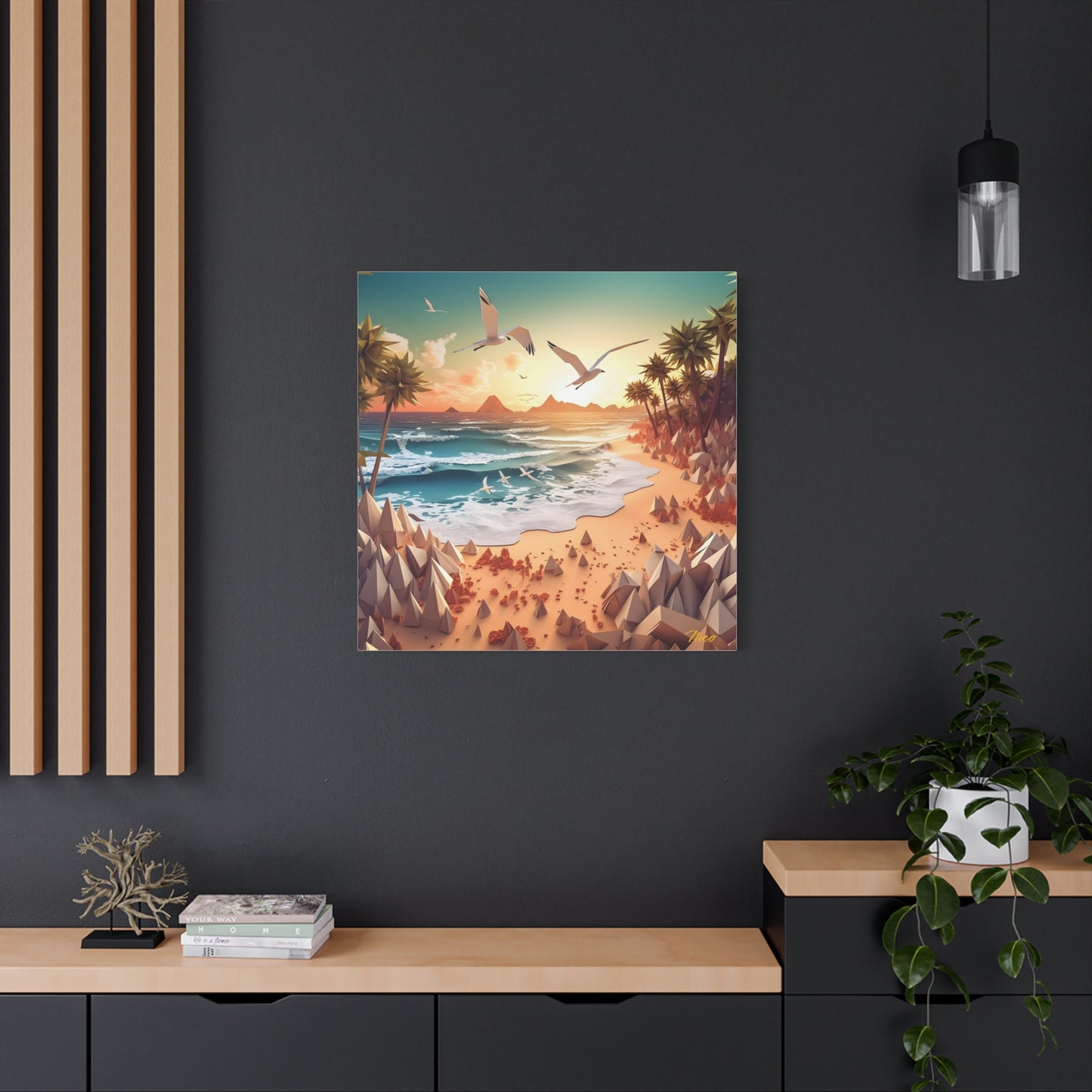 By The Seaside Series Print #4 - Streched Matte Canvas Print, 1.25" Thick