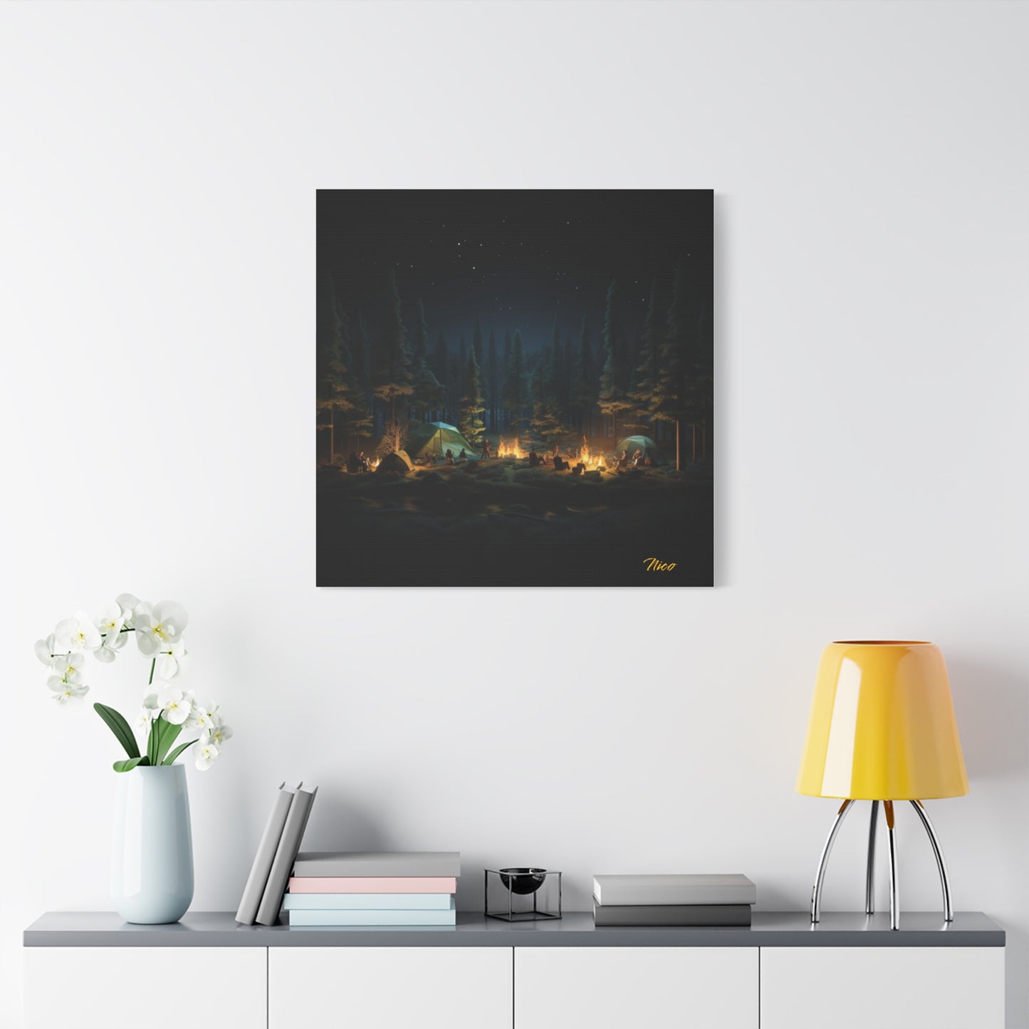 Under The Starry Skies Series Print #2 - Streched Matte Canvas Print, 1.25" Thick