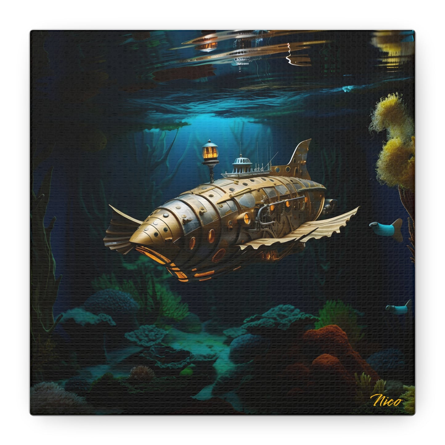 20,000 Leagues Under The Sea Series Print #9 - Streched Matte Canvas Print, 1.25" Thick