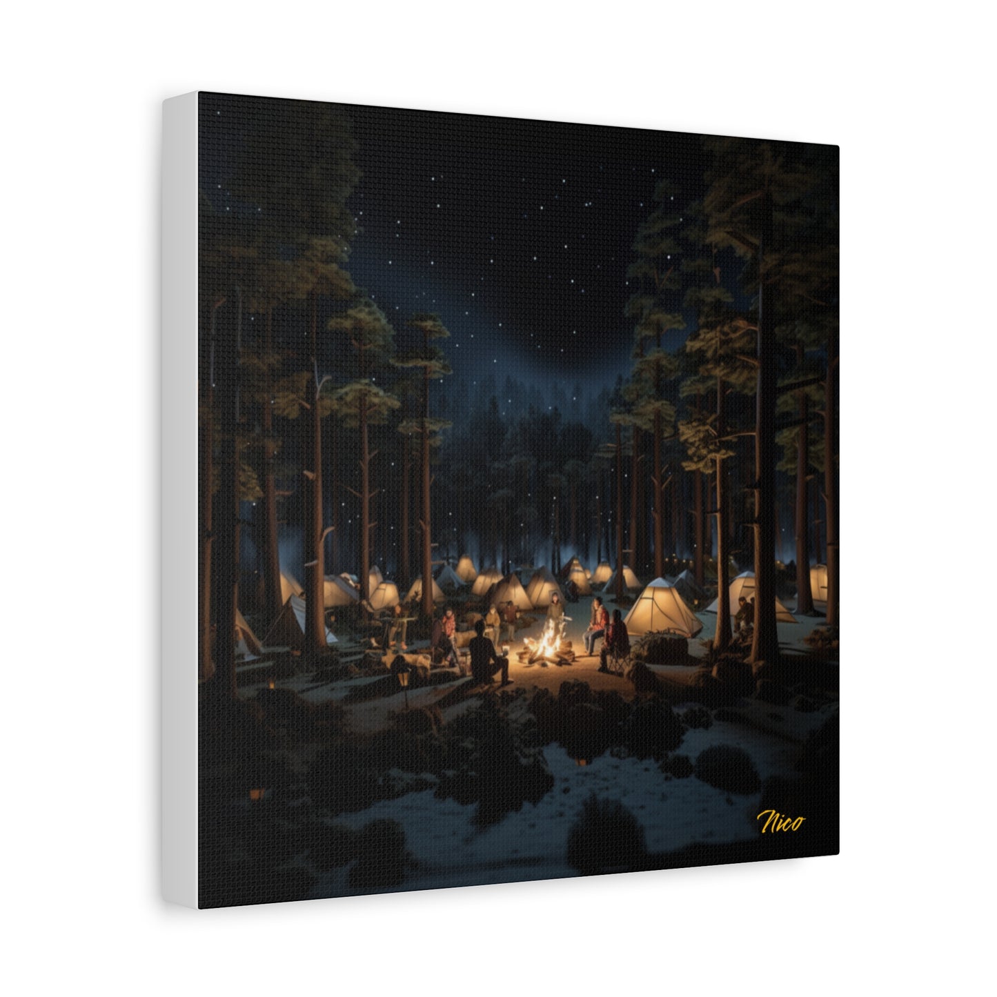 Under The Starry Skies Series Print #5 - Streched Matte Canvas Print, 1.25" Thick