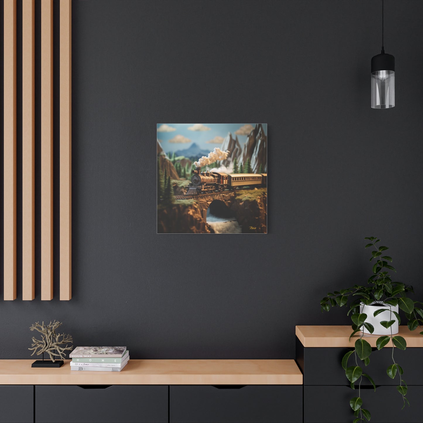 Streched Matte Canvas Print, 1.25" Thick - Featuring Print #5 of the Orient Express Series by origami artist Nico