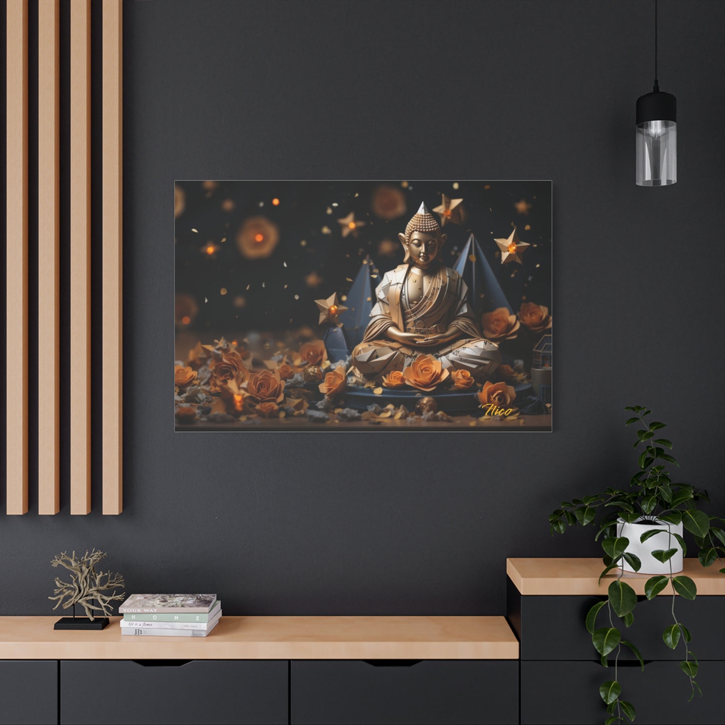 Ascending Buddha Series Print #5 - Streched Matte Canvas Print, 1.25" Thick